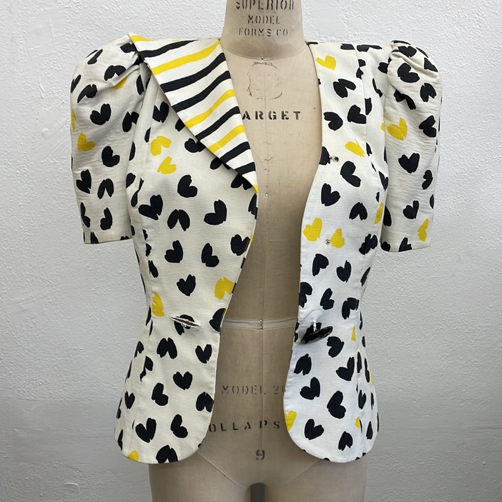 SOLD….Raul Blanco Vintage Puff Sleeve Short Sleeve Jacket - Picture 6 of 9